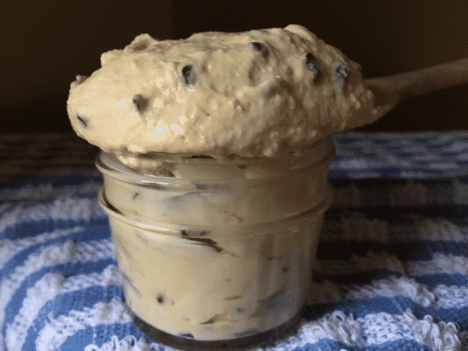 The healthiest cookie dough you will EVER make. This healthy cookie dough doesn't have all the typical cookie dough ingredients, but it does have ALL THE TASTE! thedietchefs.com #Healthy #cookie #dough