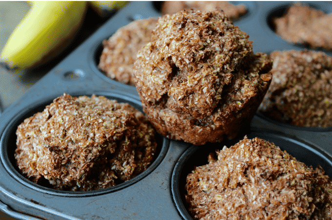 This healthy banana bran muffin recipe by The Diet Chef, is out of this world! Each muffin is packed with protein and fiber. Only 3 Weight Watcher Points Plus #Healthymuffins #WeightWatcher