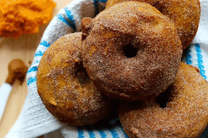 These healthy pumpkin spice donuts are the jam! They're so tasty, so crumbly, so addicting. Did I mention packed with protein and ONLY 200 calories