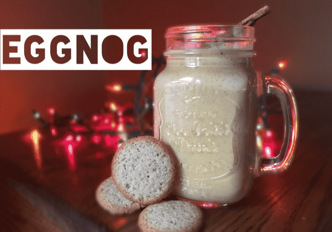This is my go-to healthy eggnog recipe. Ridiculosuly rich, creamy, and it has all that wonderful spice too. Plus, each serving only has 60 calories and 6g of carbs. #Healthy #Eggnog
