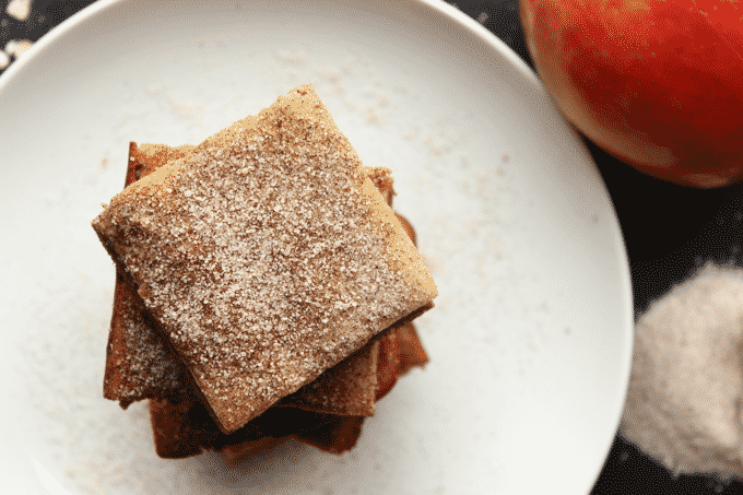 You HAVE TO TRY this healthy apple spice cake recipe. I love how simple it is to make you just throw all of the ingredients into the blender and bake! Plus, each slice only has about 100 calories.