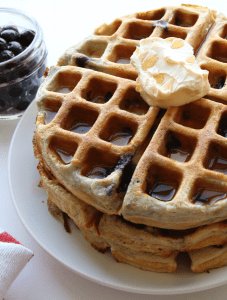 protein blueberry waffles