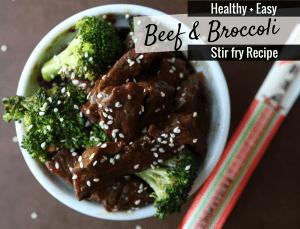 This HEALTHY and EASY Beef and Broccoli Stir Fry Recipe is absolutely to die for! It's almost as easy as making beef and broccoli in the crockpot, but this stir fry recipe tastes EVEN BETTER! Plus, this healthy beef and broccoli stir fry is a low carb recipe too, which is always a plus in my book.