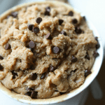 edible chocolate chip cookie dough in a jar