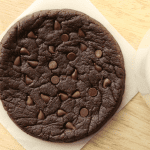 A healthy double chocolate chip cookie