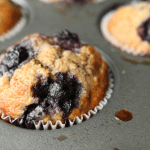 blueberry muffins in a tray