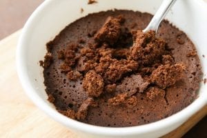 keto brownie in a mug