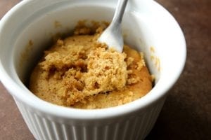 Keto peanut butter mug cake recipe.