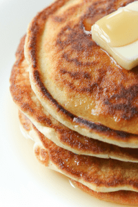 The BEST Keto Pancakes with an almond flour base! This easy low carb Pancake recipe is made with eggs, cottage cheese, and of course almond flour, but tastes like a fluffy pancake you'd get at IHOP