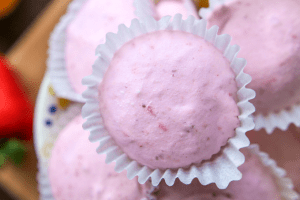 Strawberry Cream Cheese Fat bombs for keto. Fat bomb recipes don't get better than this! These fat bombs taste just like cheesecake!