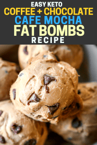 Keto coffee and chocolate cafe mocha fat bombs