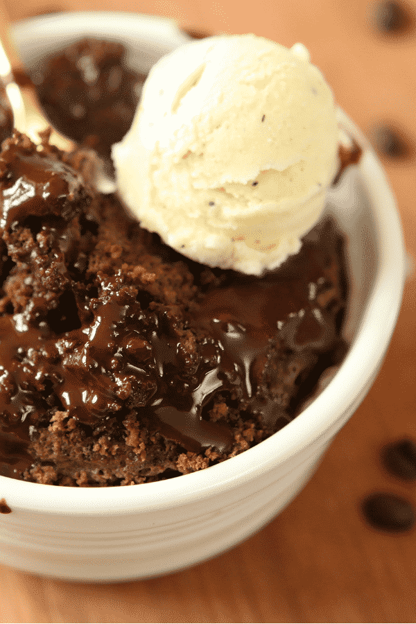 Easy Low Carb Keto Chocolate Coffee Mug Cake made in the microwave