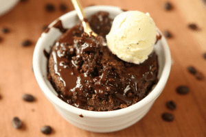 The BEST easy low carb keto chocolate coffee mug cake made in the microwave