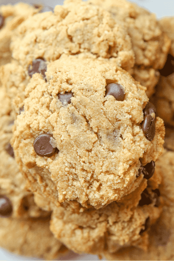 EASY Keto Cookies! These are THE BEST Low Carb Peanut Butter Chocolate Chip Cookies you'll ever make. Plus, they ONLY have 2 NET CARBS!