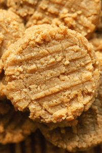 Keto Peanut Butter Cookies On A Plate.