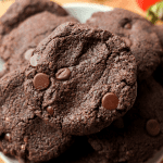 Keto chocolate cookies on a plate