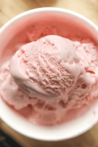 Strawberry Keto Ice Cream Made In A Mason Jar