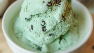 Mint Chocolate Chip Mason Jar Keto Ice Cream! There's no ice cream machine necessary to make it, and no churning either. My family can't believe how easy it is to make, and how good it is.