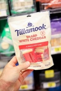 Tillamook's Sharp Cheddar Cheese packs are one of the Best keto snack ideas from Target.