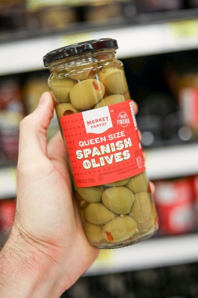 Market Pantry's Pimento Stuffed Spanish Olives are one of the Best keto snack ideas from Target.