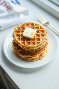 Keto chaffles made into waffles