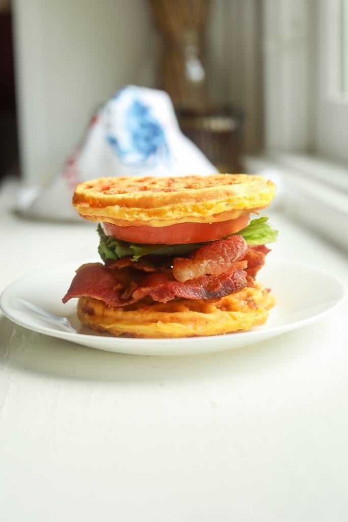 Keto Chaffle BLT.