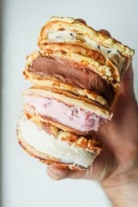 Keto Chaffle Ice Cream Sandwiches