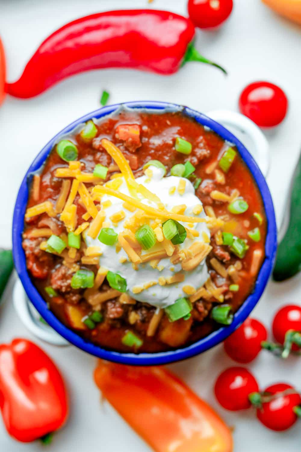 Keto chili in a bowl.