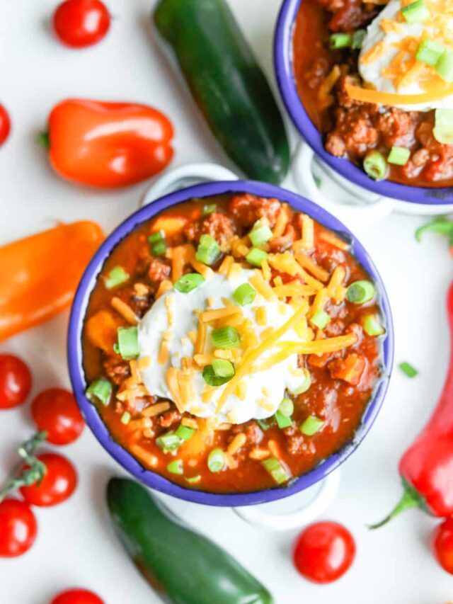 A bowl of low carb no bean chili