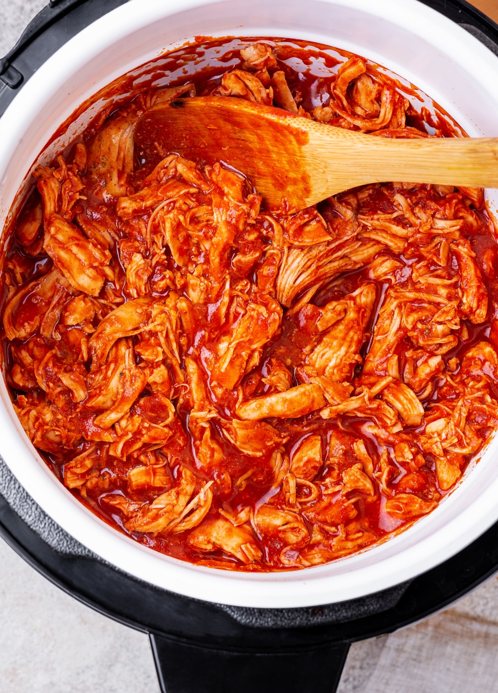 Shredded BBQ Chicken in an Instant Pot.