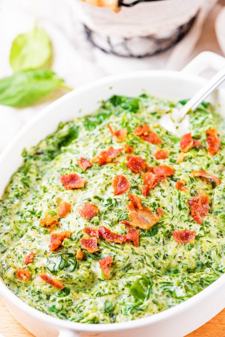 Keto Creamed Spinach | Made With Fresh or Frozen Spinach