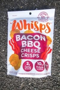A bag of bacon cheese whisps.