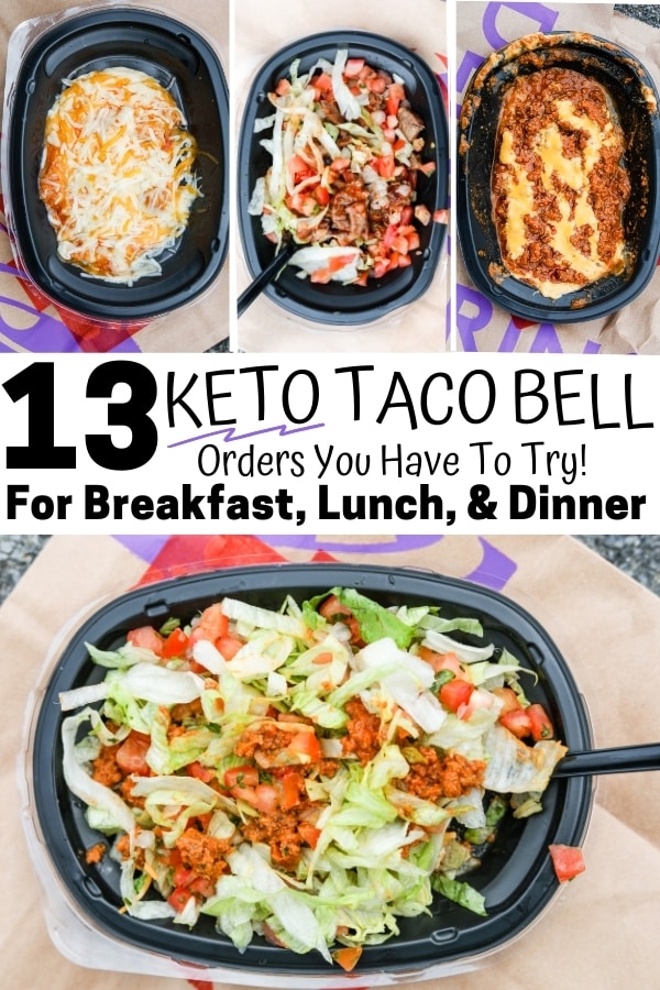 A compilation of 4 low carb food orders from Taco Bell.