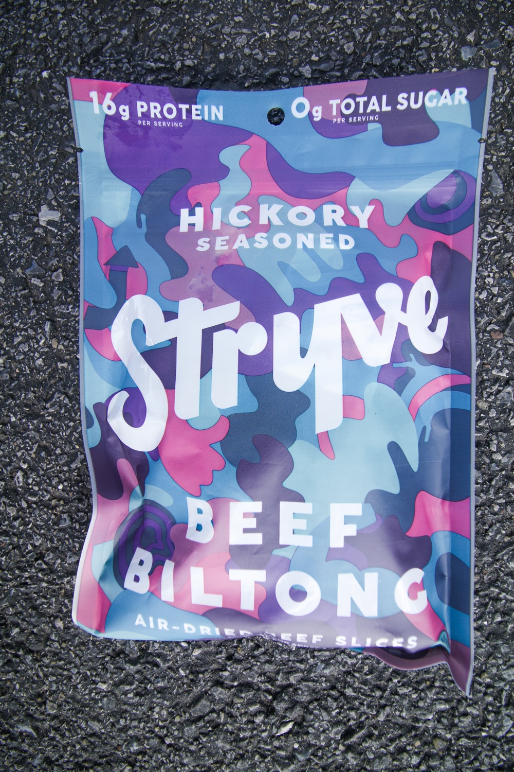 A package of hickory flavored biltong.