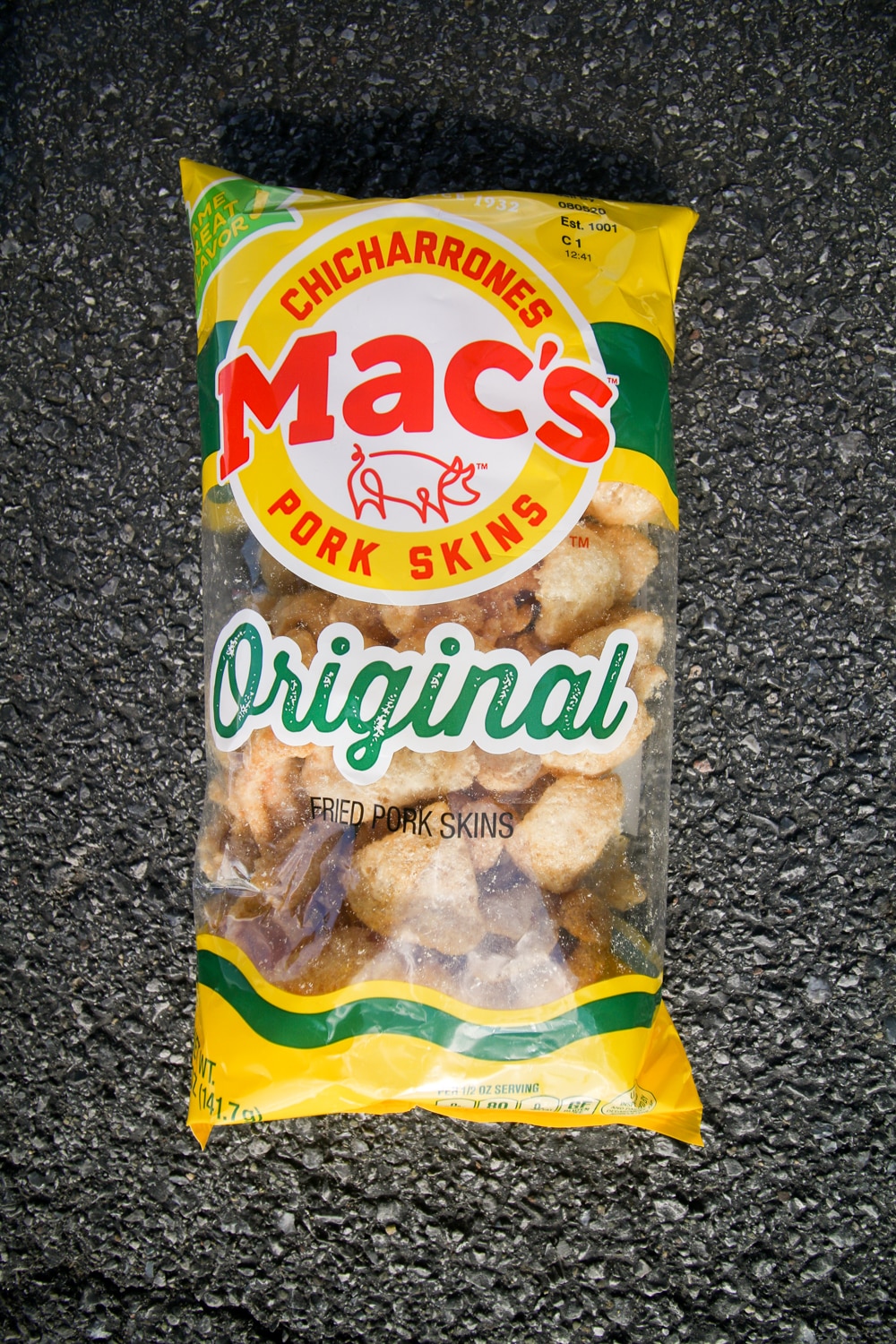 A bag of pork rinds.