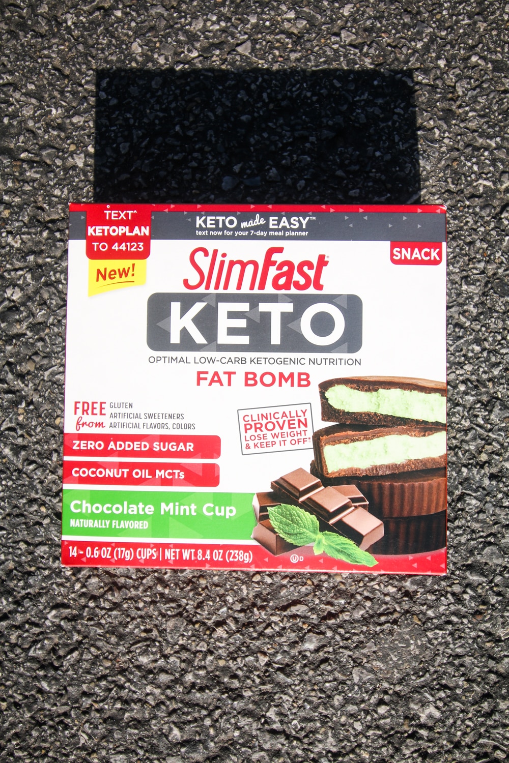 A box of mint chocolate fat bombs.