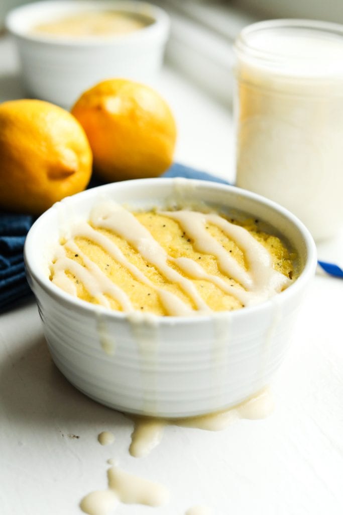Lemon Poppy Seed Keto Mug Cake Made In 1 Minute In The Microwave