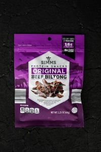 A bag of original flavored beef biltong.