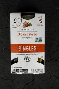 Single serve guacamole packages.