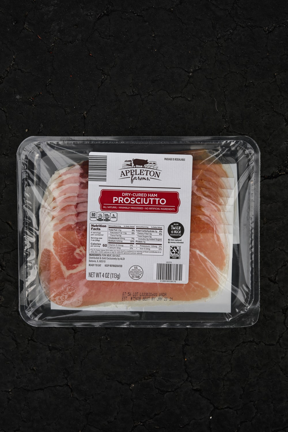 A package of prosciutto.