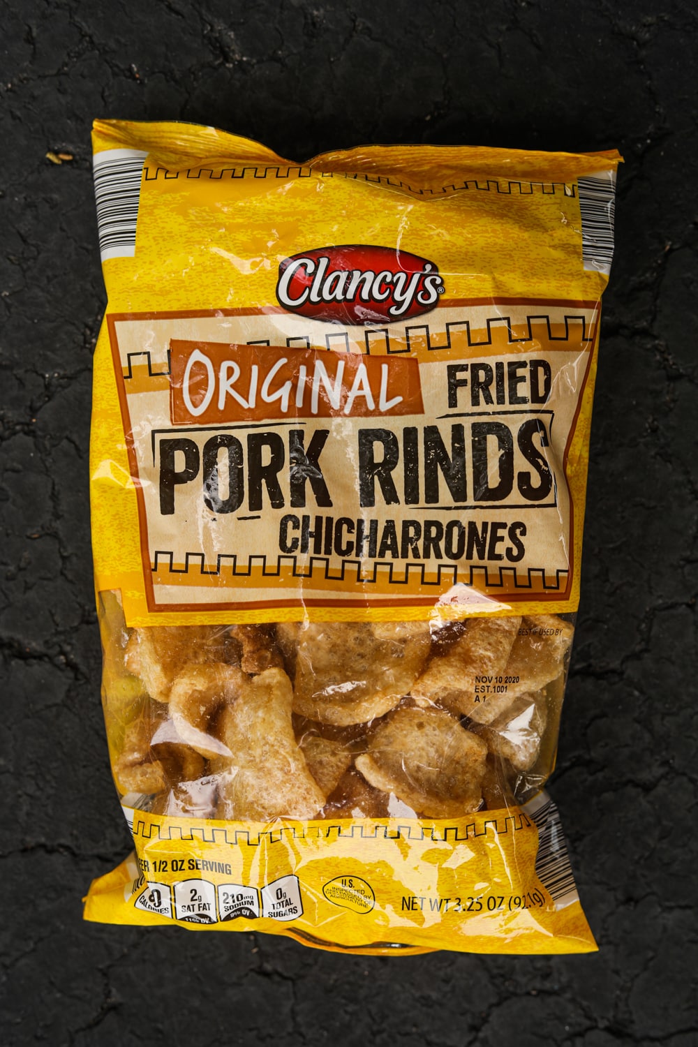 A bag of pork rinds.