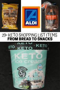 A compilation of some of the BEST items to add to your keto aldi shopping list.