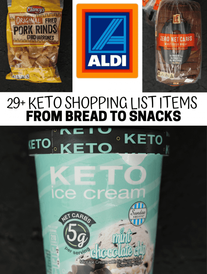 A compilation of some of the BEST items to add to your keto aldi shopping list.