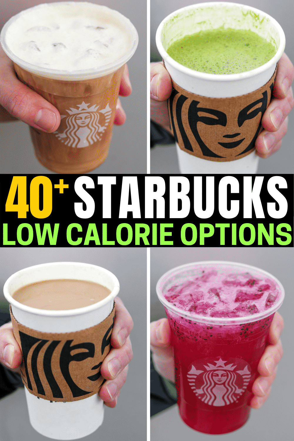 43+ Low Calorie Starbucks Drinks & Orders | Healthy Starbucks Menu...