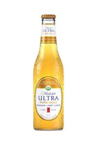 Bottle of Michelob ultra pure gold.