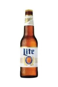 A bottle of Miller Lite.