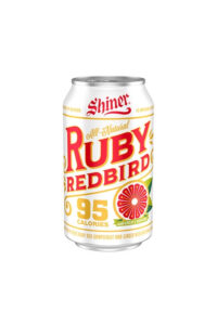 A can of Shiner Ruby redbird.