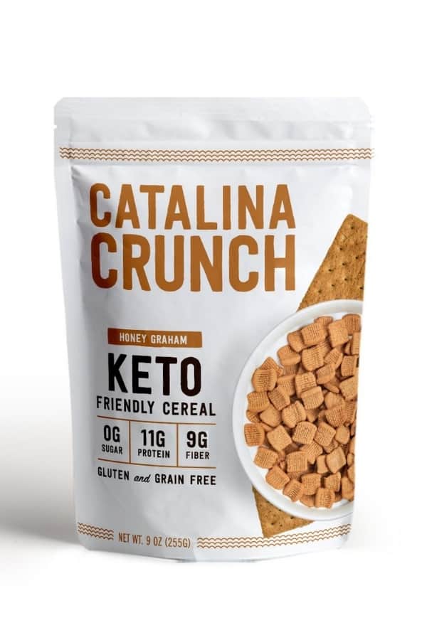 A bag of Catalina crunch keto friendly cereal.