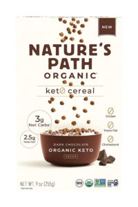 A box of natures path organic keto cereal.