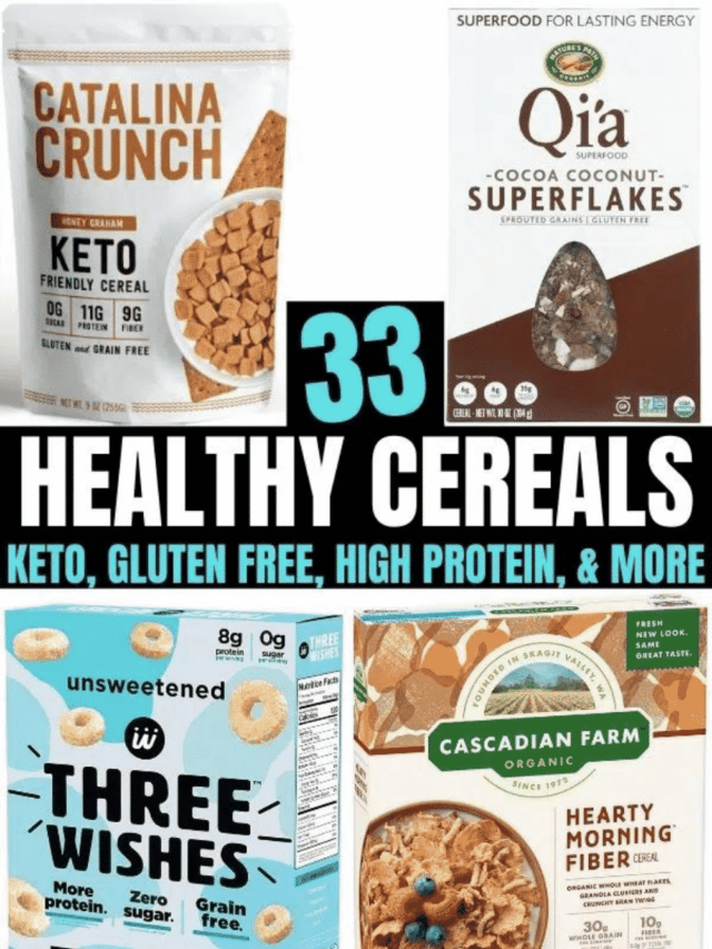 A compilation of healthy cereals.